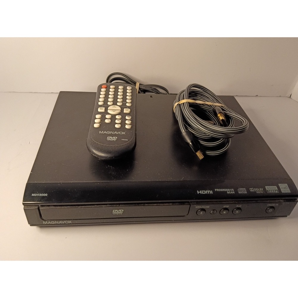 Magnavox MDV3000/F7 HDMI DVD Player w/ Remote Tested Works 1080p Upscaling